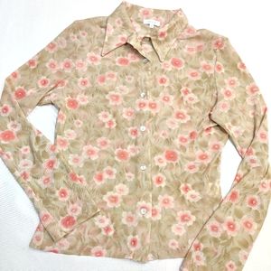 Savida Retro Long Sleeve Floral Top